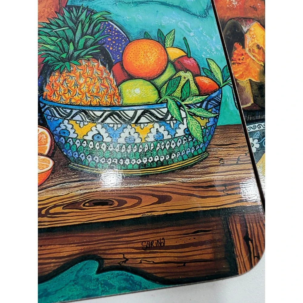 Jason Placemats Set 6 Mediterranean Still Life Art Sorina Cork Back‎ New Zealand